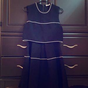 Sandro faux pearl trim cocktail dress